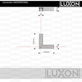 Conector de colt (90° orizontal) SLIM magnetic pentru MONTAJ APARENT/SUSPENDAT LUXON