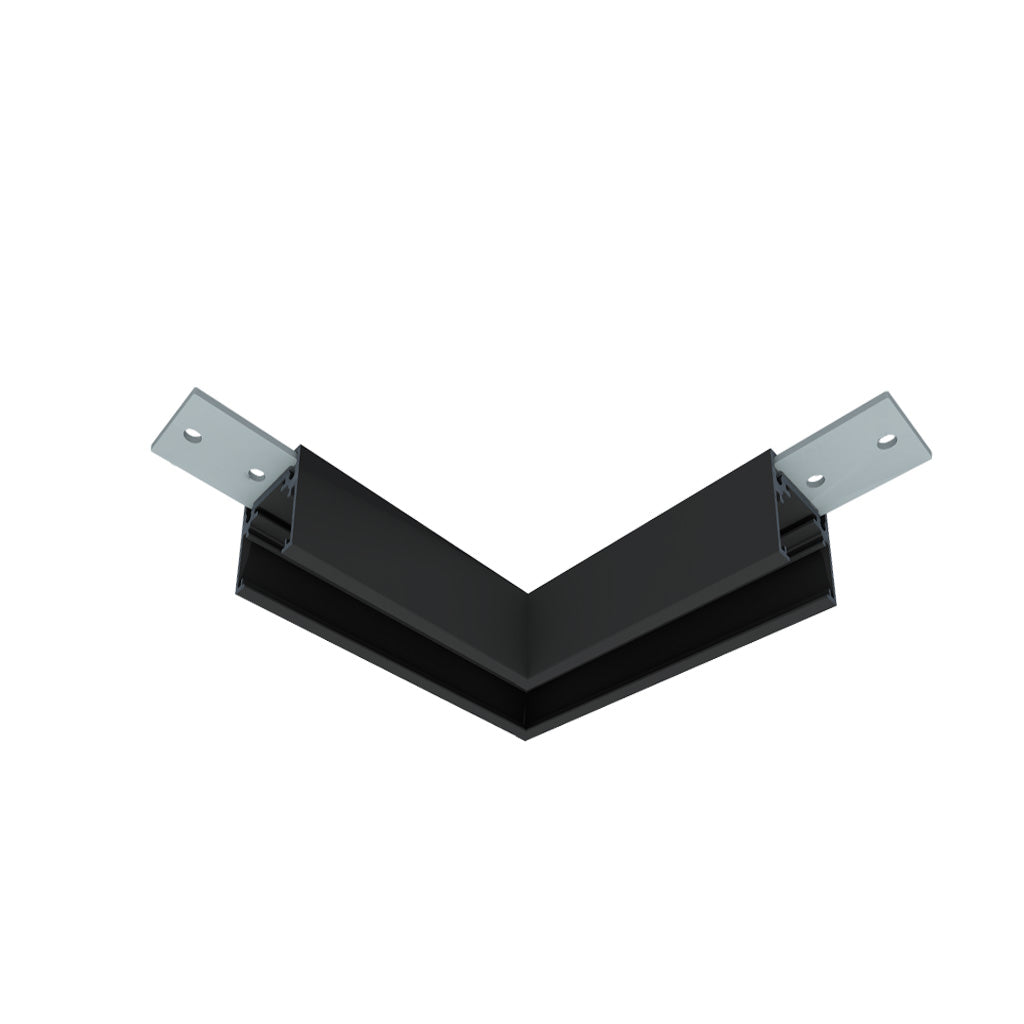 Conector de colt (90° orizontal) SLIM magnetic pentru MONTAJ APARENT/SUSPENDAT LUXON