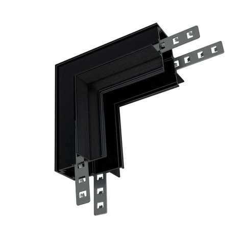 Conector de colt (90° vertical) magnetic pentru MONTAJ INCORPORAT pentru placari