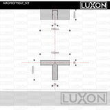 Conector T magnetic pentru MONTAJ APARENT/SUSPENDAT ALB LUXON
