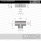 Conector T magnetic pentru MONTAJ INCORPORAT PENTRU PLACARI LUXON