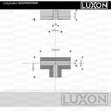 Conector T magnetic pentru MONTAJ INCORPORAT LUXON