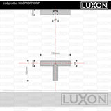 Conector T magnetic SLIM pentru MONTAJ APARENT/SUSPENDAT LUXON