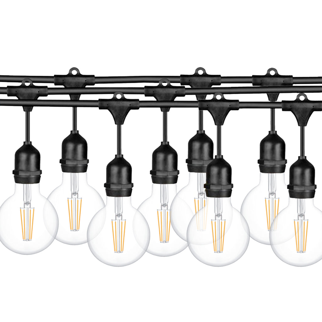 Ghirlanda luminoasa 10 m. cu 10 becuri mari G125 4W LED E27 interconectabila