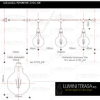 Ghirlanda luminoasa 10 m. cu 10 becuri mari G125 4W LED E27 interconectabila