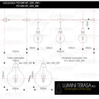 Ghirlanda luminoasa 10 m. cu 10 becuri mari G95 LED E27 interconectabila