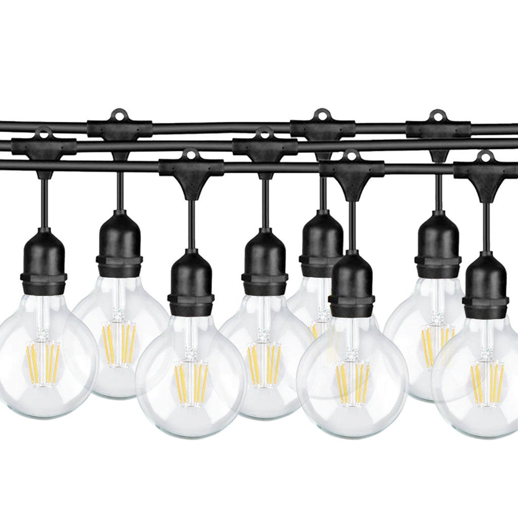 Ghirlanda luminoasa 10 m. cu 10 becuri mari G95 LED E27 interconectabila