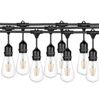 Ghirlanda luminoasa 15 m. cu 15 becuri mari ST64 4W LED E27 interconectabila