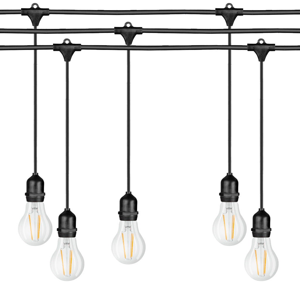 Ghirlanda luminoasa 15 m. cu 15 becuri A60 LED E27 interconectabila