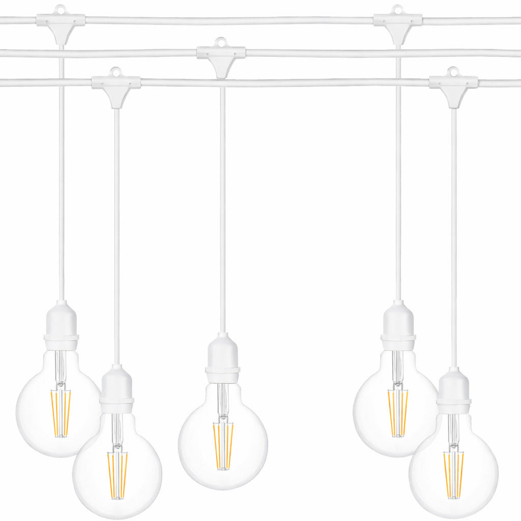 Ghirlanda luminoasa ALBA 15 m. cu 15 becuri mari G125 4W LED E27 interconectabila