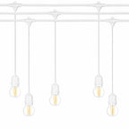 Ghirlanda luminoasa ALBA 15 m. cu 15 becuri G45 4W LED E27 interconectabila