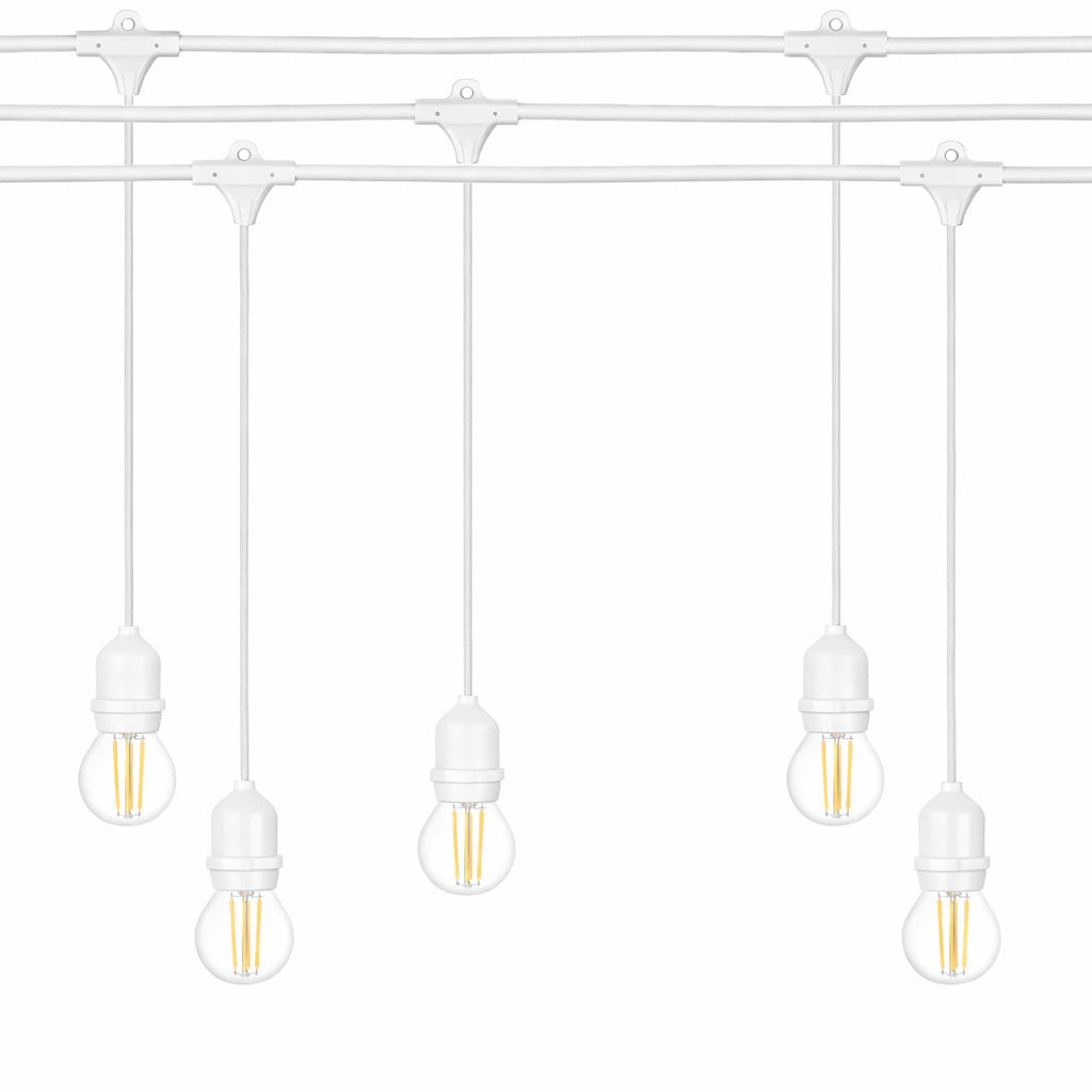 Ghirlanda luminoasa ALBA 15 m. cu 15 becuri G45 4W LED E27 interconectabila