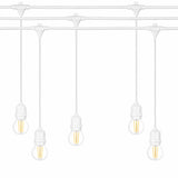 Ghirlanda luminoasa ALBA 15 m. cu 15 becuri G45 4W LED E27 interconectabila
