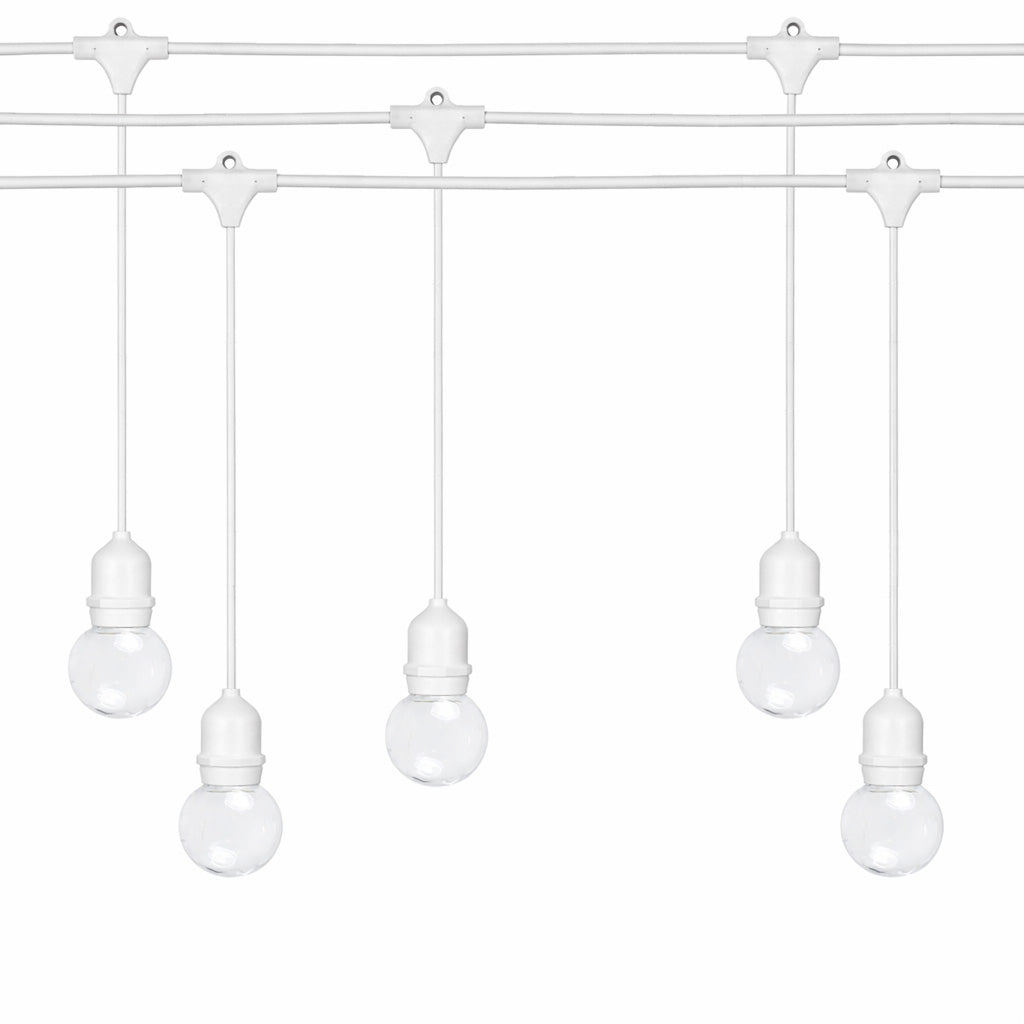 Ghirlanda luminoasa ALBA 15 m. cu 15 becuri G45 1W LED E27 interconectabila