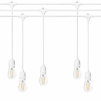 Ghirlanda luminoasa alba 15 m. cu 15 becuri S14 LED E27 interconectabila