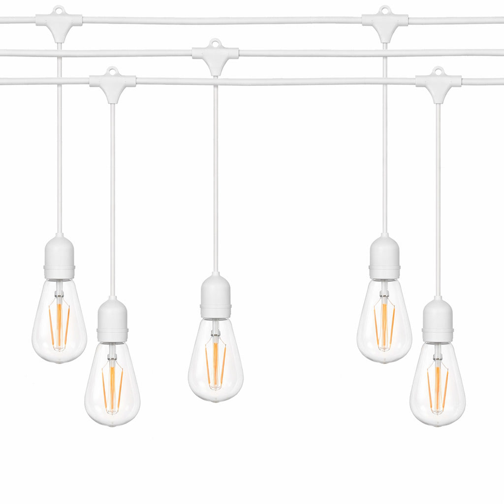 Ghirlanda luminoasa ALBA 15 m. cu 15 becuri mari ST64 4W LED E27 interconectabila