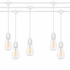 Ghirlanda luminoasa ALBA 15 m. cu 15 becuri mari ST64 4W LED E27 interconectabila