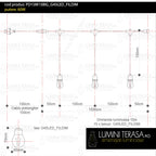 Ghirlanda luminoasa ALBA 15 m. cu 15 becuri G45 4W LED E27 interconectabila