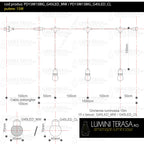 Ghirlanda luminoasa ALBA 15 m. cu 15 becuri G45 1W LED E27 interconectabila