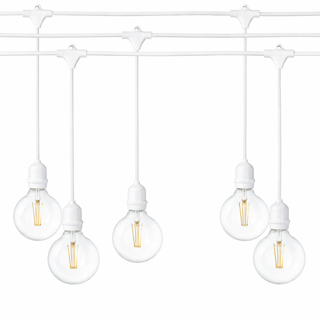 Ghirlanda luminoasa ALBA 15 m. cu 15 becuri mari G95 LED E27 interconectabila