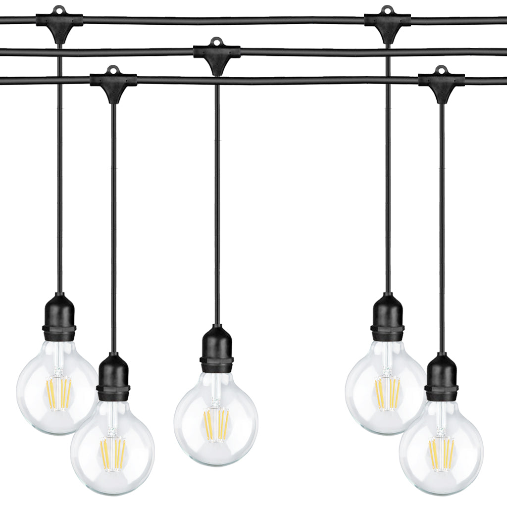 Ghirlanda luminoasa 15 m. cu 15 becuri mari G95 LED E27 interconectabila