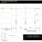 Ghirlanda luminoasa 15 m. cu 15 becuri S14 LED E27 interconectabila