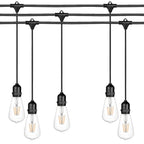 Ghirlanda luminoasa 15 m. cu 15 becuri mari ST64 4W LED E27 interconectabila