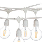 Ghirlanda luminoasa 15 m. cu 15 becuri mari G125 4W LED E27 interconectabila