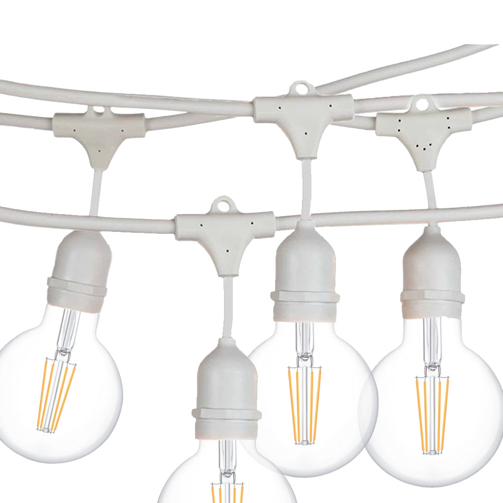 Ghirlanda luminoasa 15 m. cu 15 becuri mari G125 4W LED E27 interconectabila