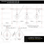 Ghirlanda luminoasa 15 m. cu 15 becuri mari G95 LED E27 interconectabila
