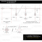 Ghirlanda luminoasa 15 m. cu 15 becuri G45 1W LED E27 interconectabila
