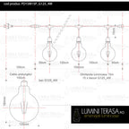 Ghirlanda luminoasa 15 m. cu 15 becuri mari G125 4W LED E27 interconectabila