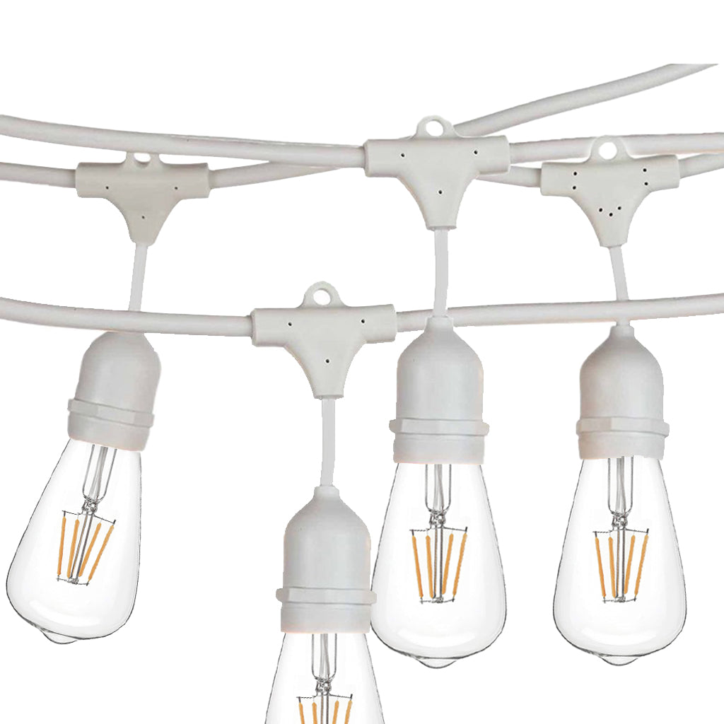 Ghirlanda luminoasa 15 m. cu 15 becuri mari ST64 4W LED E27 interconectabila