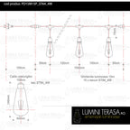 Ghirlanda luminoasa 15 m. cu 15 becuri mari ST64 4W LED E27 interconectabila