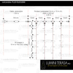 Perdea Luminoasa Profesionala 2M x 10M, 2000 leduri Interconectabila, ALBA