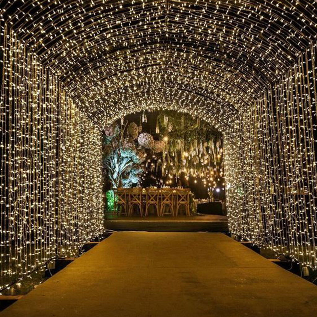 Perdea Luminoasa Profesionala 2M x 10M, 2000 leduri Interconectabila, ALBA