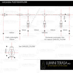 Ghirlanda luminoasa 10 m. cu 10 becuri G45 4W LED E27 interconectabila