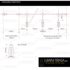 Ghirlanda luminoasa 15 m. cu 15 becuri S14 LED E27 interconectabila