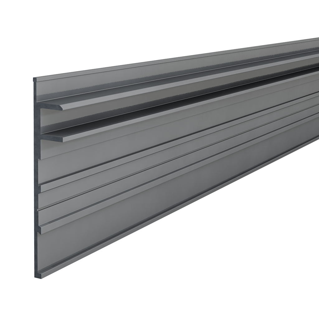 Profil pentru PLINTA tip filomuro 200 cm. aluminiu LUXON