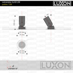 Spot invizibil, incastrat, fara rama HALO DOT 12W negru LUXON