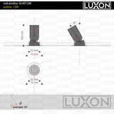 Spot invizibil, incastrat, fara rama HALO DOT 12W negru LUXON