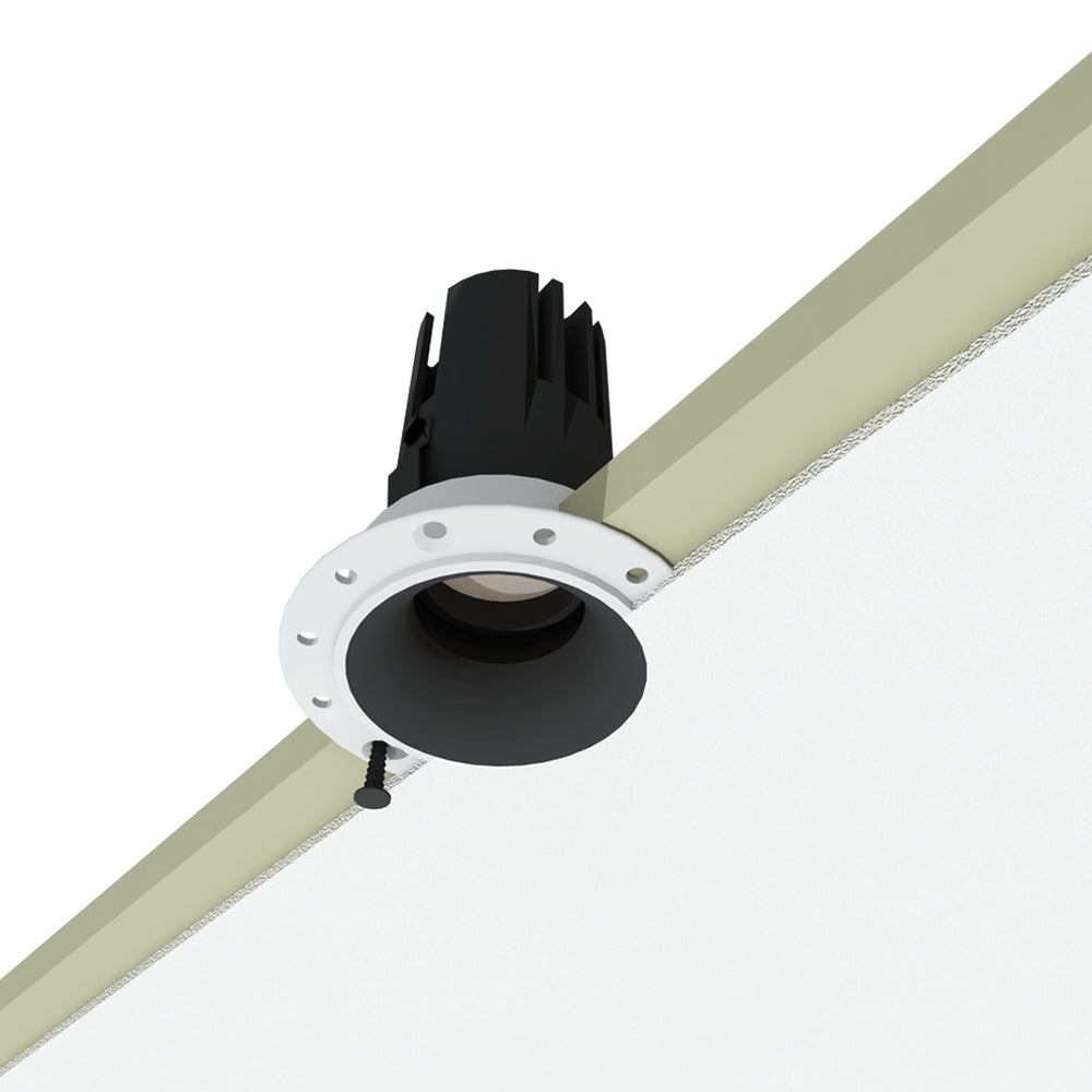 Spot invizibil, incastrat, fara rama HALO DOT 7W negru LUXON