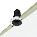 Spot invizibil, incastrat, fara rama HALO DOT 7W negru LUXON