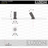 Spot invizibil, incastrat, fara rama HALO DOT 7W negru LUXON