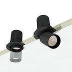 Spot retractabil, incastrat, fara rama VECTOR LIGHT negru LUXON