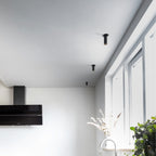 Spot retractabil, incastrat, fara rama VECTOR LIGHT negru LUXON