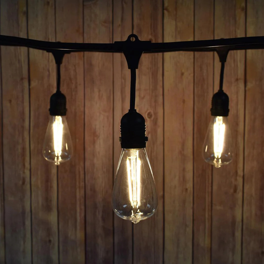 Ghirlanda luminoasa 10 m. cu 10 becuri mari ST64 4W LED E27 interconectabila