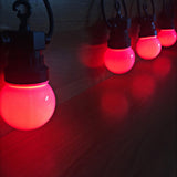 Ghirlanda luminoasa 10 m. cu 20 becuri mate LED multicolor interconectabila Ghirlanda luminoasa Lumini Terasa