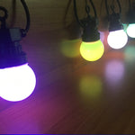 Ghirlanda luminoasa 10 m. cu 20 becuri mate LED multicolor interconectabila Ghirlanda luminoasa Lumini Terasa