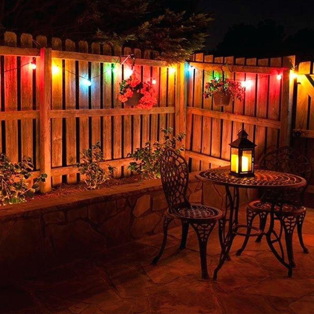 Ghirlanda luminoasa 10 m. cu 20 becuri mate LED multicolor interconectabila Ghirlanda luminoasa Lumini Terasa